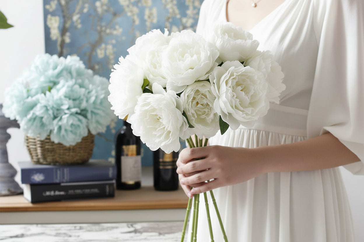 Peony Wedding Bouquets Artificial Flowers For Home Decoration