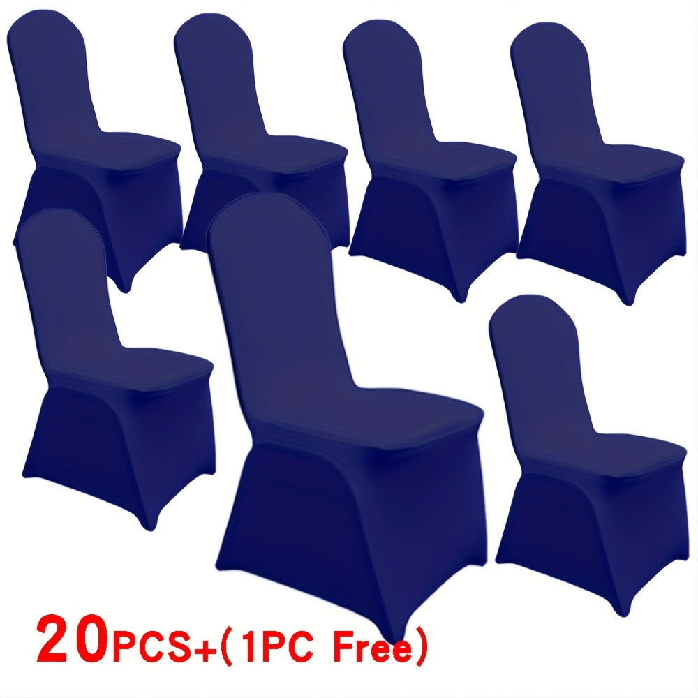 21pcs Multi-Color Chair Cover Set for Weddings, Banquets, And Party Chair Decorations