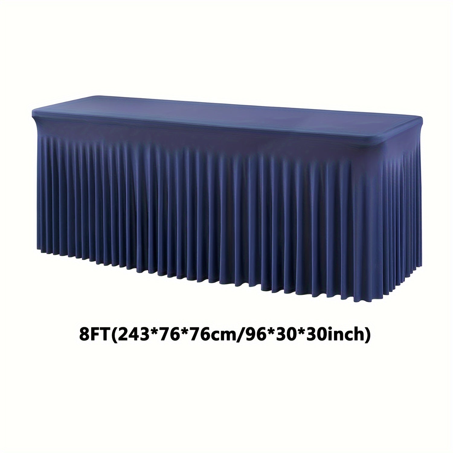 One Piece of Spandex Elastic Tablecloth, Wrinkled Table Cover, Suitable for Parties And Events, Skirted Tablecloth, Banquet Table Cover, Ideal for Weddings, Birthdays, Gatherings, Meetings, Outdoor Events