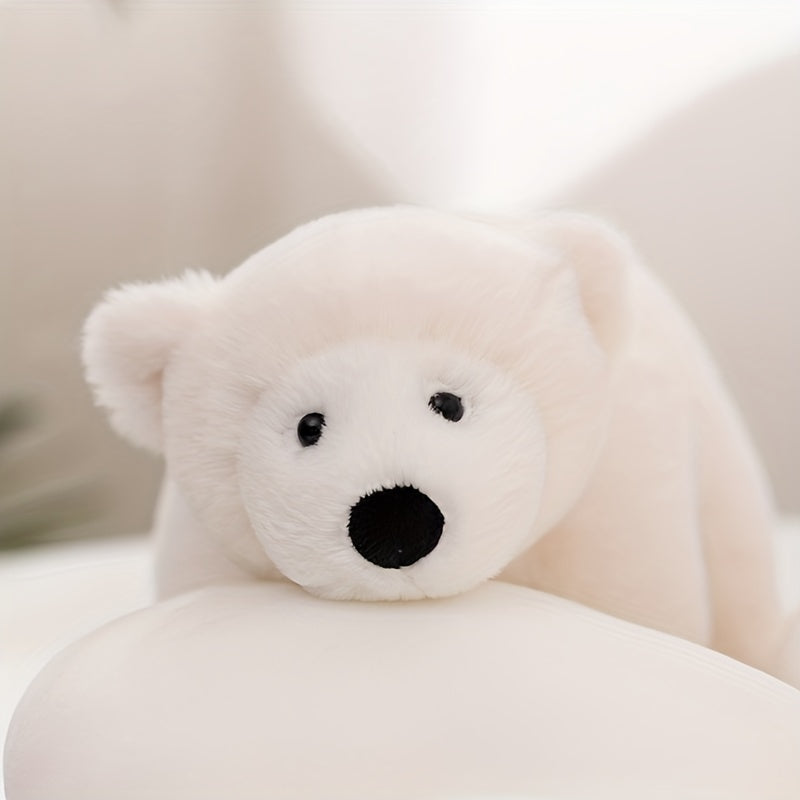 BOOKFONG Cute Polar Bear Plush Doll, Soft Animal Stuffed Bear Toy, Anime Cartoon White Bear, Perfect for Halloween, Christmas, Valentine'S Day, Thanksgiving, Easter Gifts, Polyester Fiber