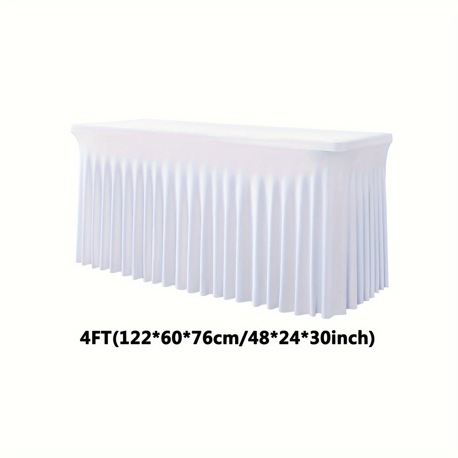 One Piece of Spandex Elastic Tablecloth, Wrinkled Table Cover, Suitable for Parties And Events, Skirted Tablecloth, Banquet Table Cover, Ideal for Weddings, Birthdays, Gatherings, Meetings, Outdoor Events