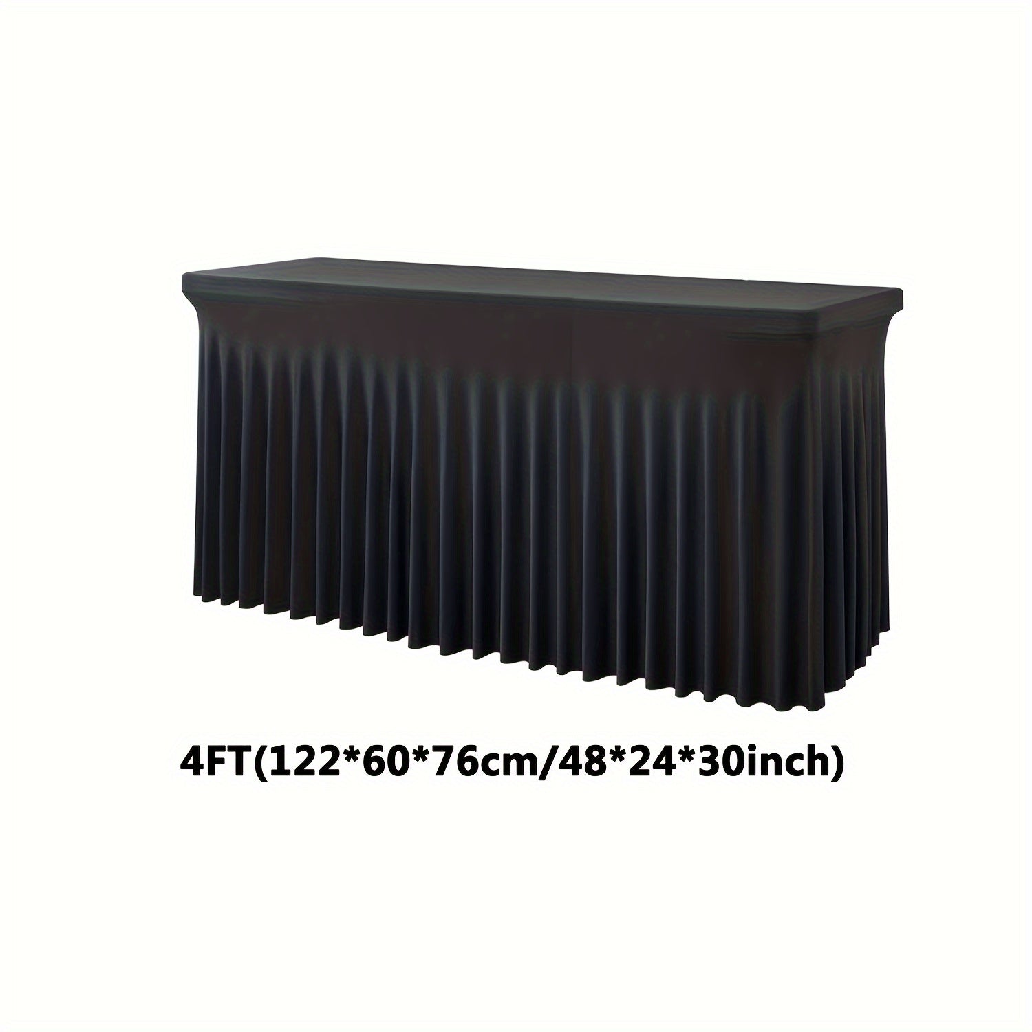 One Piece of Spandex Elastic Tablecloth, Wrinkled Table Cover, Suitable for Parties And Events, Skirted Tablecloth, Banquet Table Cover, Ideal for Weddings, Birthdays, Gatherings, Meetings, Outdoor Events