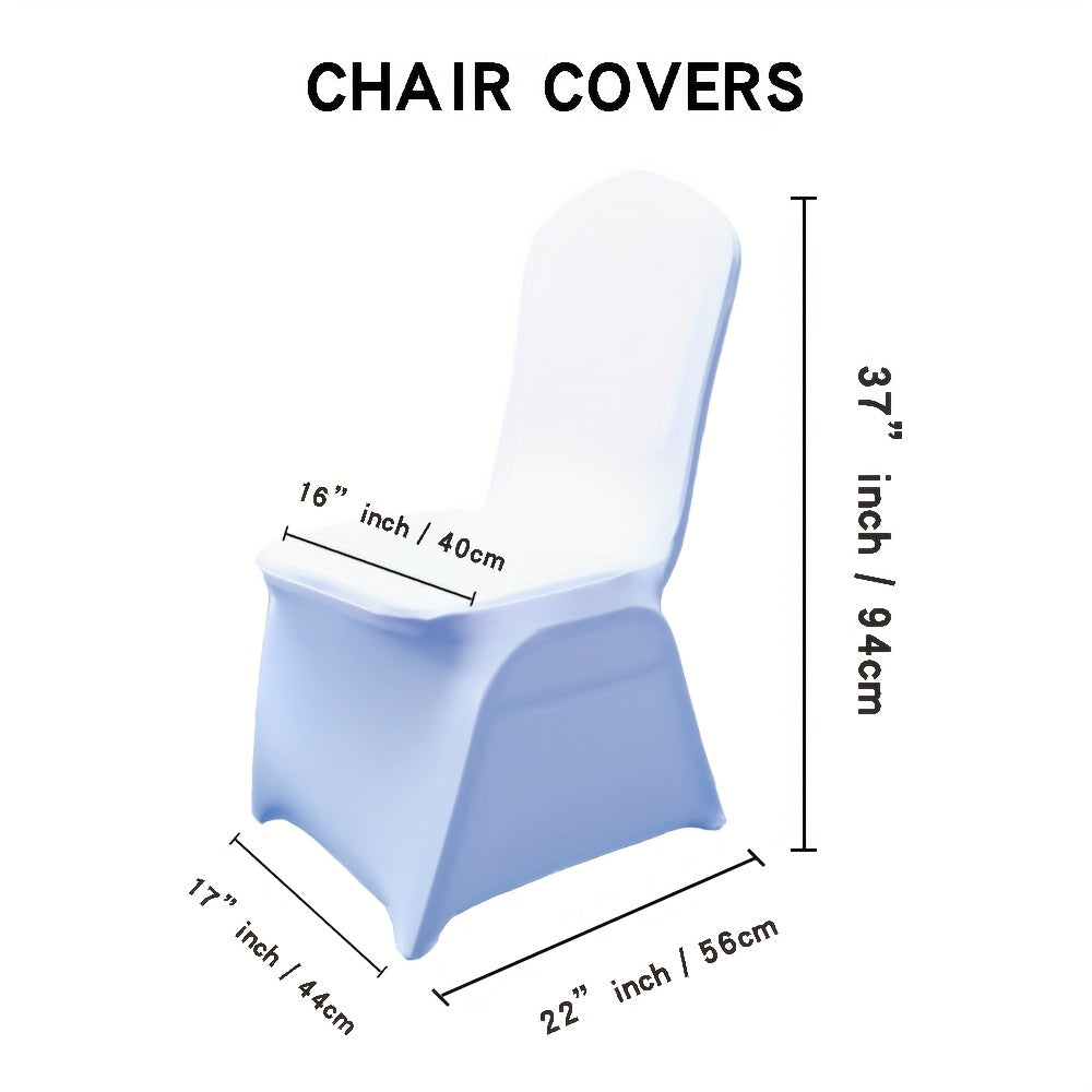 21pcs Multi-Color Chair Cover Set for Weddings, Banquets, And Party Chair Decorations
