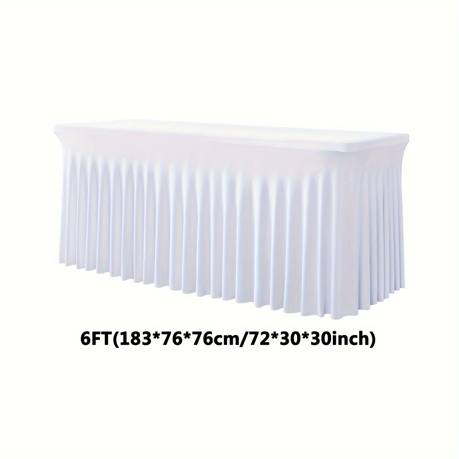 One Piece of Spandex Elastic Tablecloth, Wrinkled Table Cover, Suitable for Parties And Events, Skirted Tablecloth, Banquet Table Cover, Ideal for Weddings, Birthdays, Gatherings, Meetings, Outdoor Events