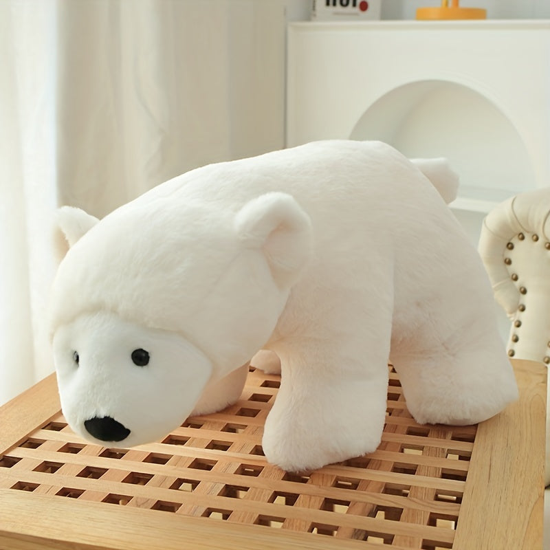BOOKFONG Cute Polar Bear Plush Doll, Soft Animal Stuffed Bear Toy, Anime Cartoon White Bear, Perfect for Halloween, Christmas, Valentine'S Day, Thanksgiving, Easter Gifts, Polyester Fiber