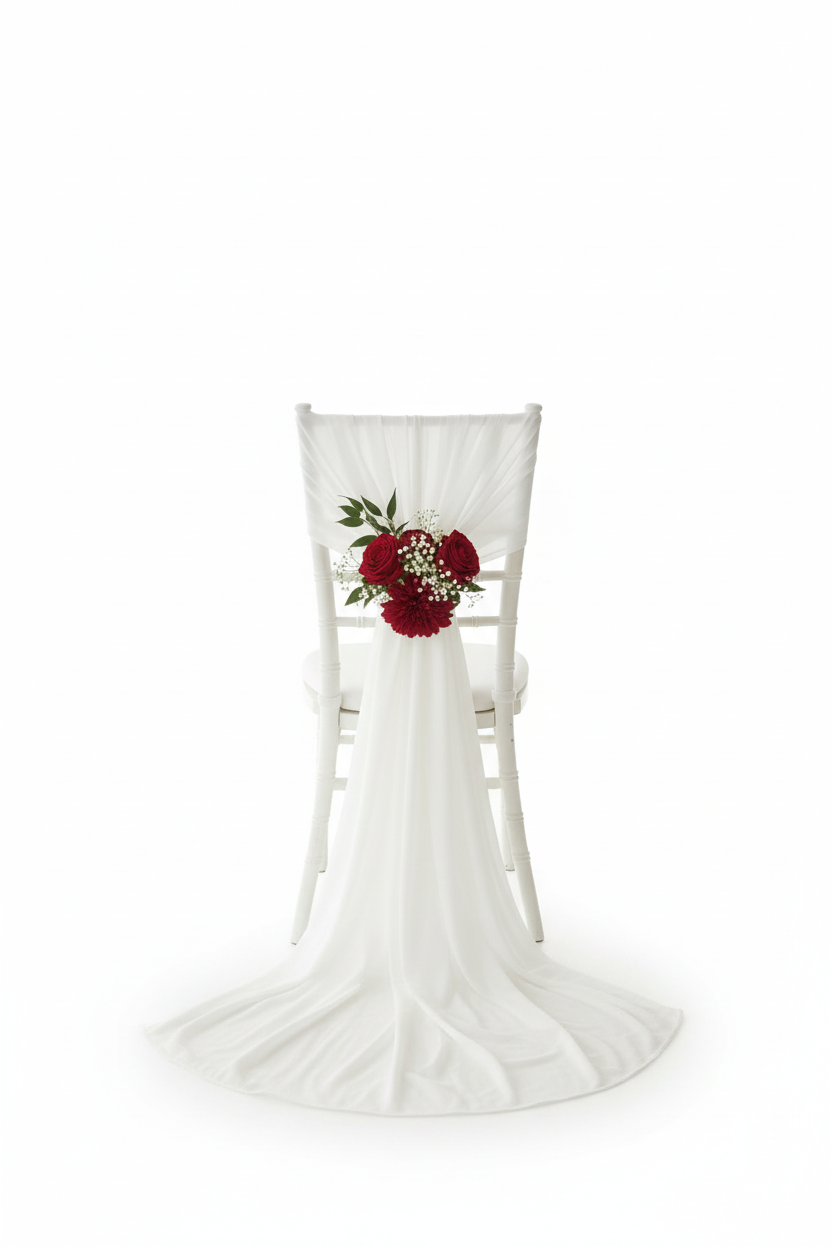 Chiffon Chair Sash - Location | Décor Mariage & Cérémonie
