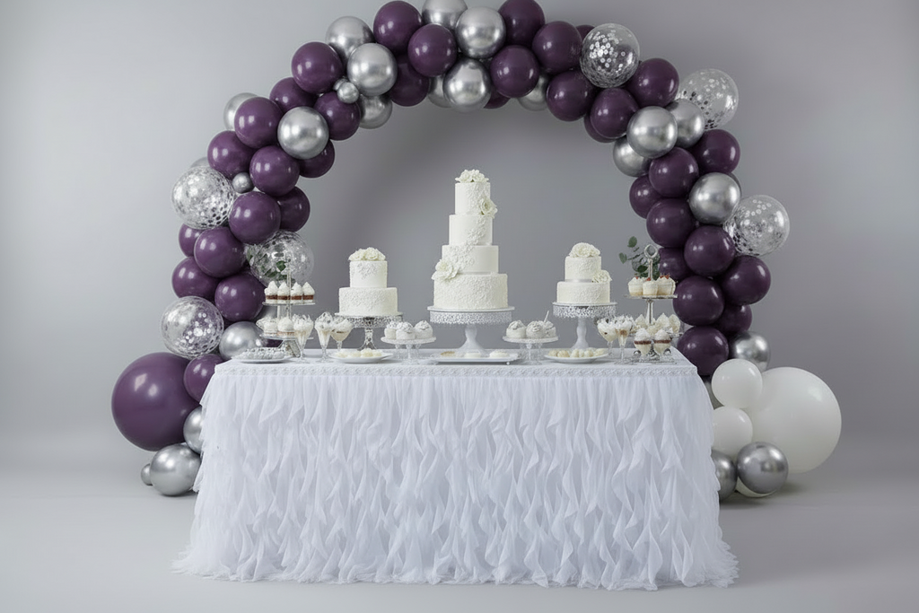 Jupe de table blanche événement