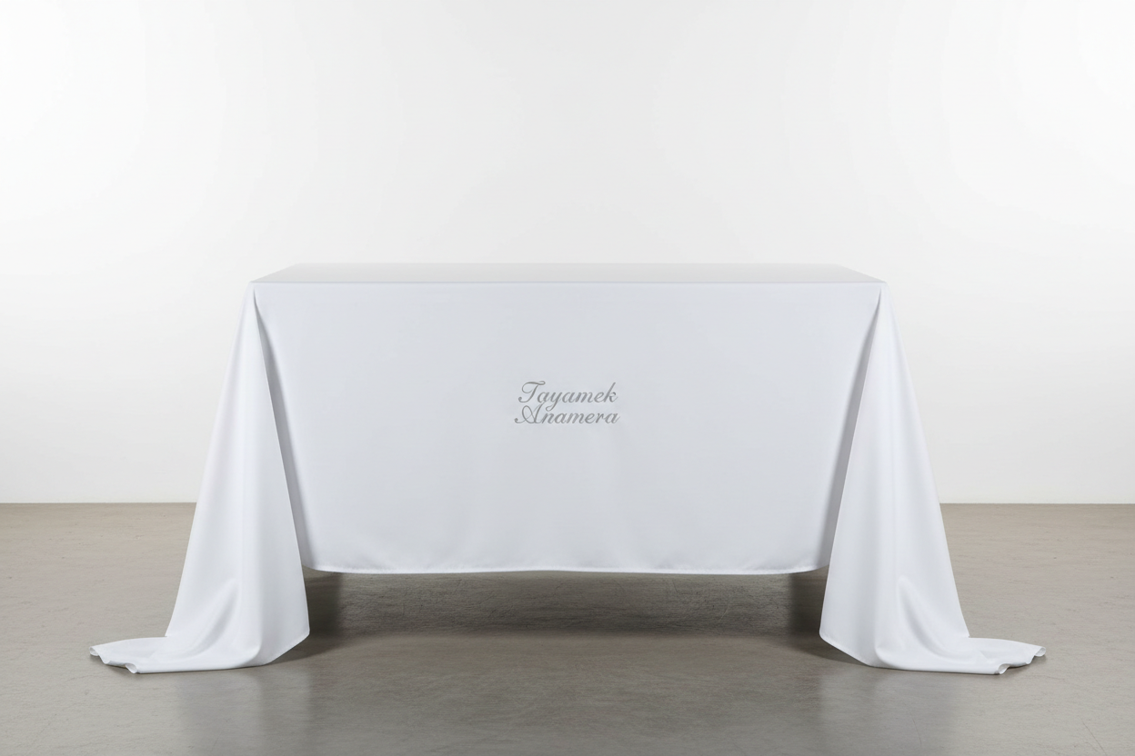 Nappe blanche 90x132" - Vue de face