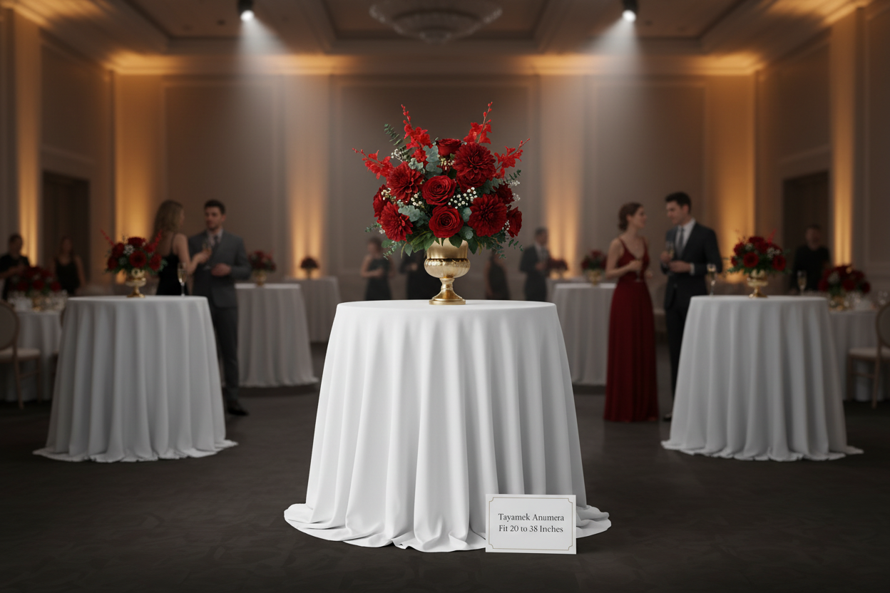 Nappe blanche table événement