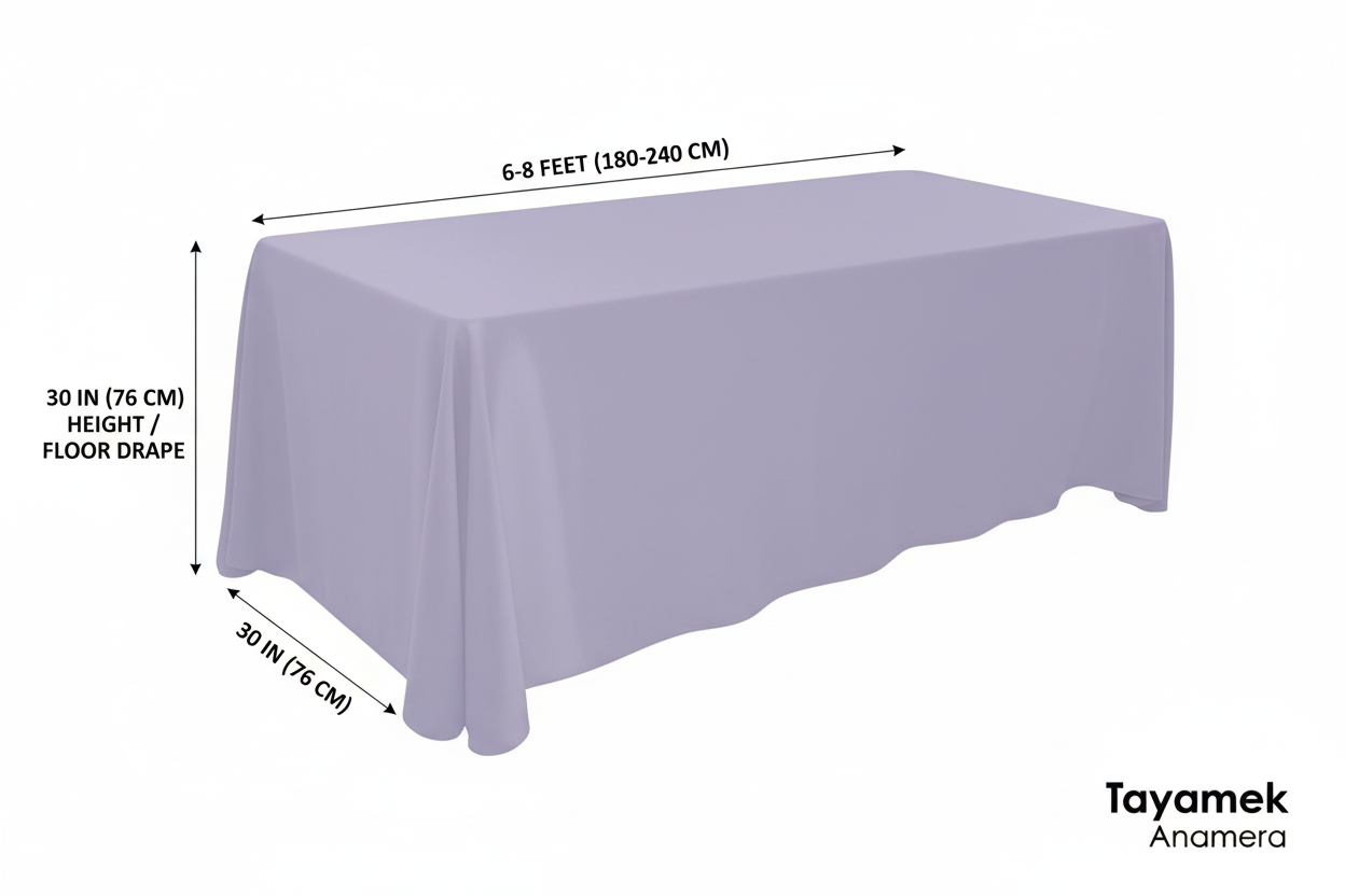 Nappe lavande avec hauteur - sans décoration