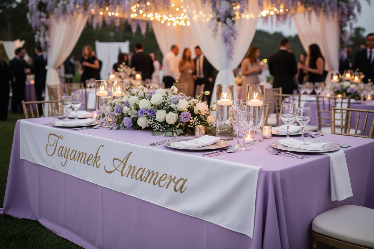 Nappe rectangulaire lavande 6-8ft - Tayamek Anamera