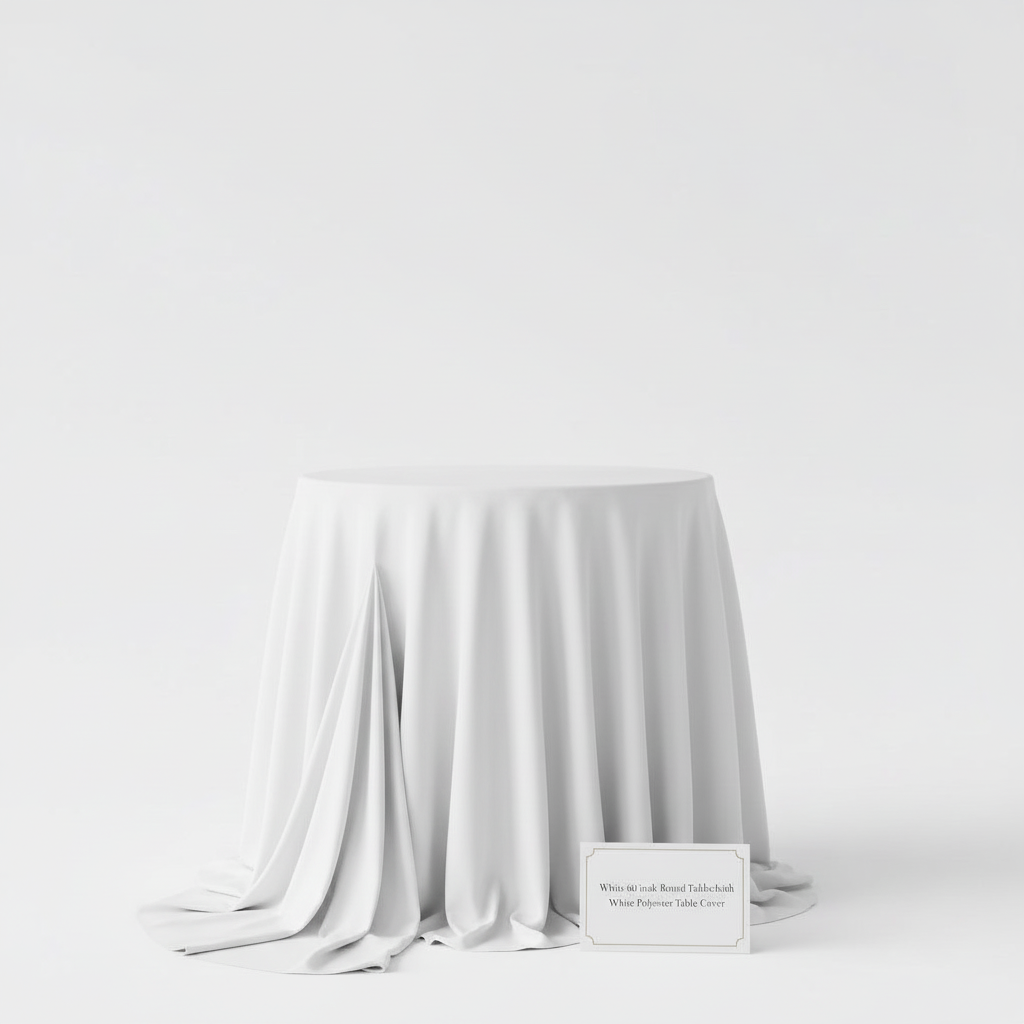 Nappe ronde blanche 60 pouces