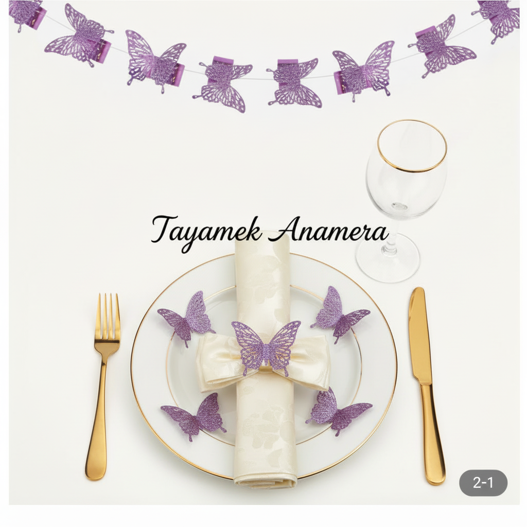 Papillons violets arrangement