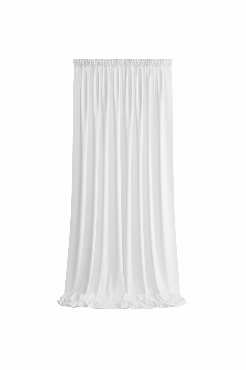 Rideau d'arc blanc élégant