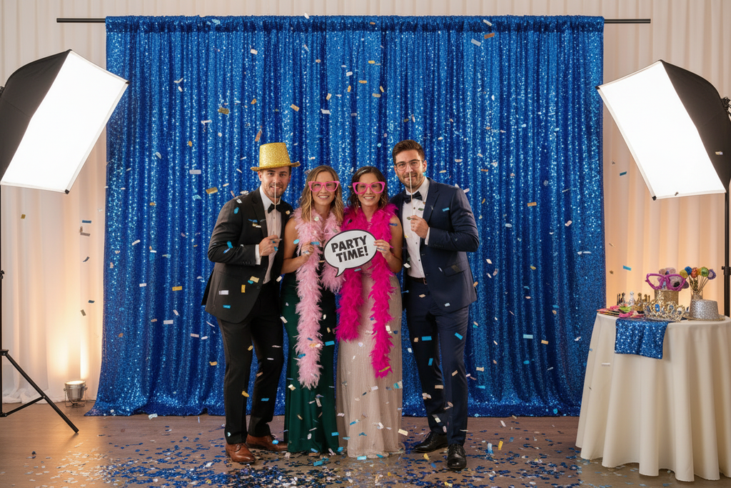 Rideaux paillettes photobooth