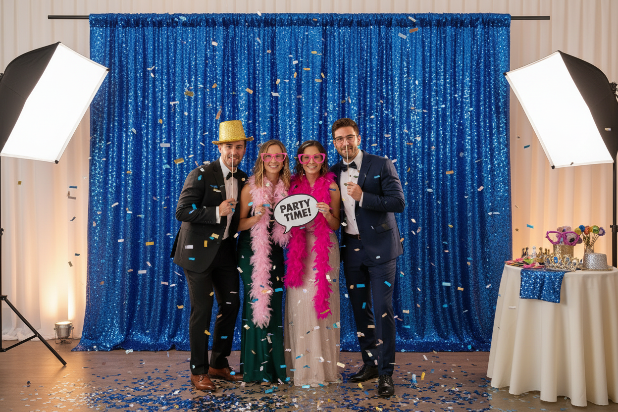 Rideaux paillettes photobooth