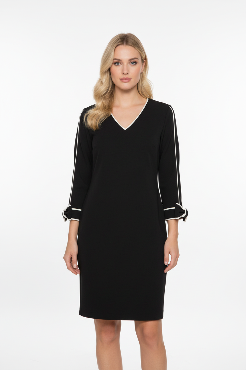 Robe Calvin Klein noir blanc portée