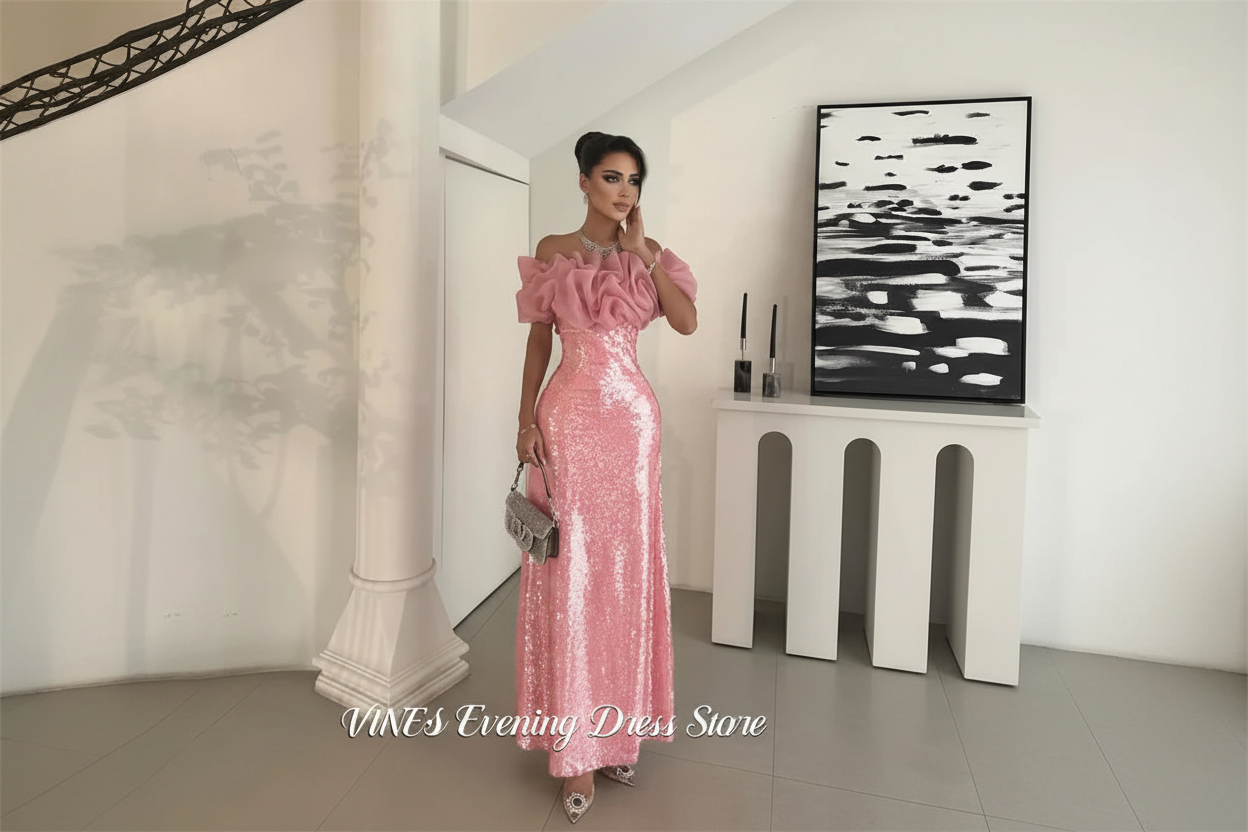 Robe rose vif événement formel