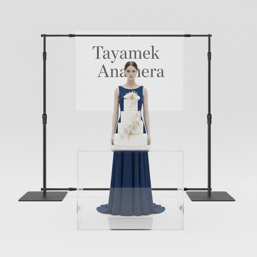 Support de toile de fond avec table et mannequin - Tayamek Anamera