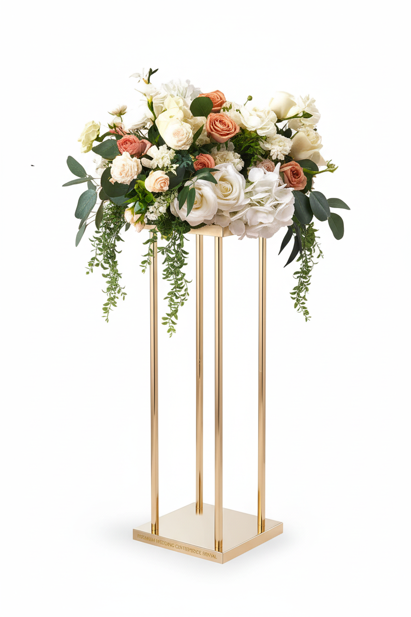 Support floral doré angle