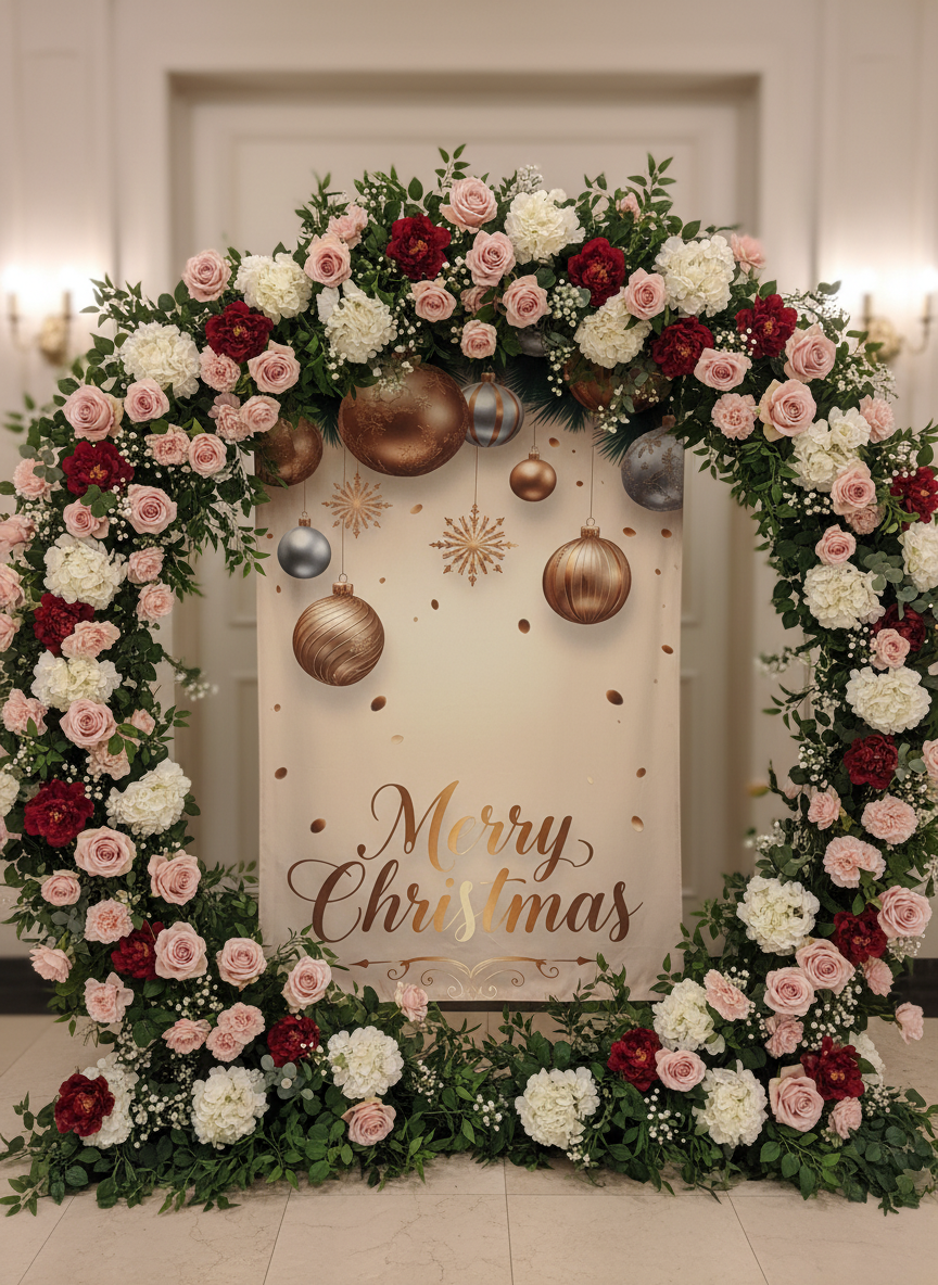 Toile Merry Christmas sur arc