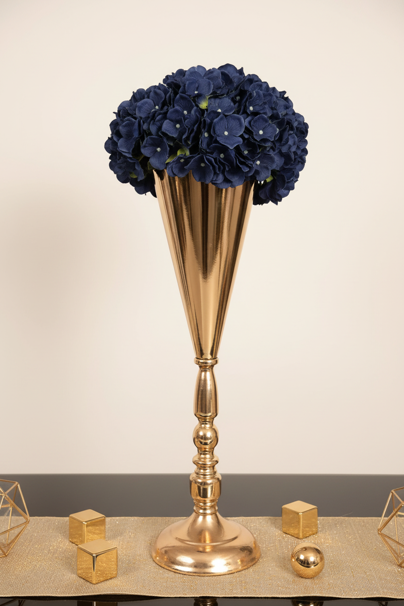 Vase doré avec fond professionnel